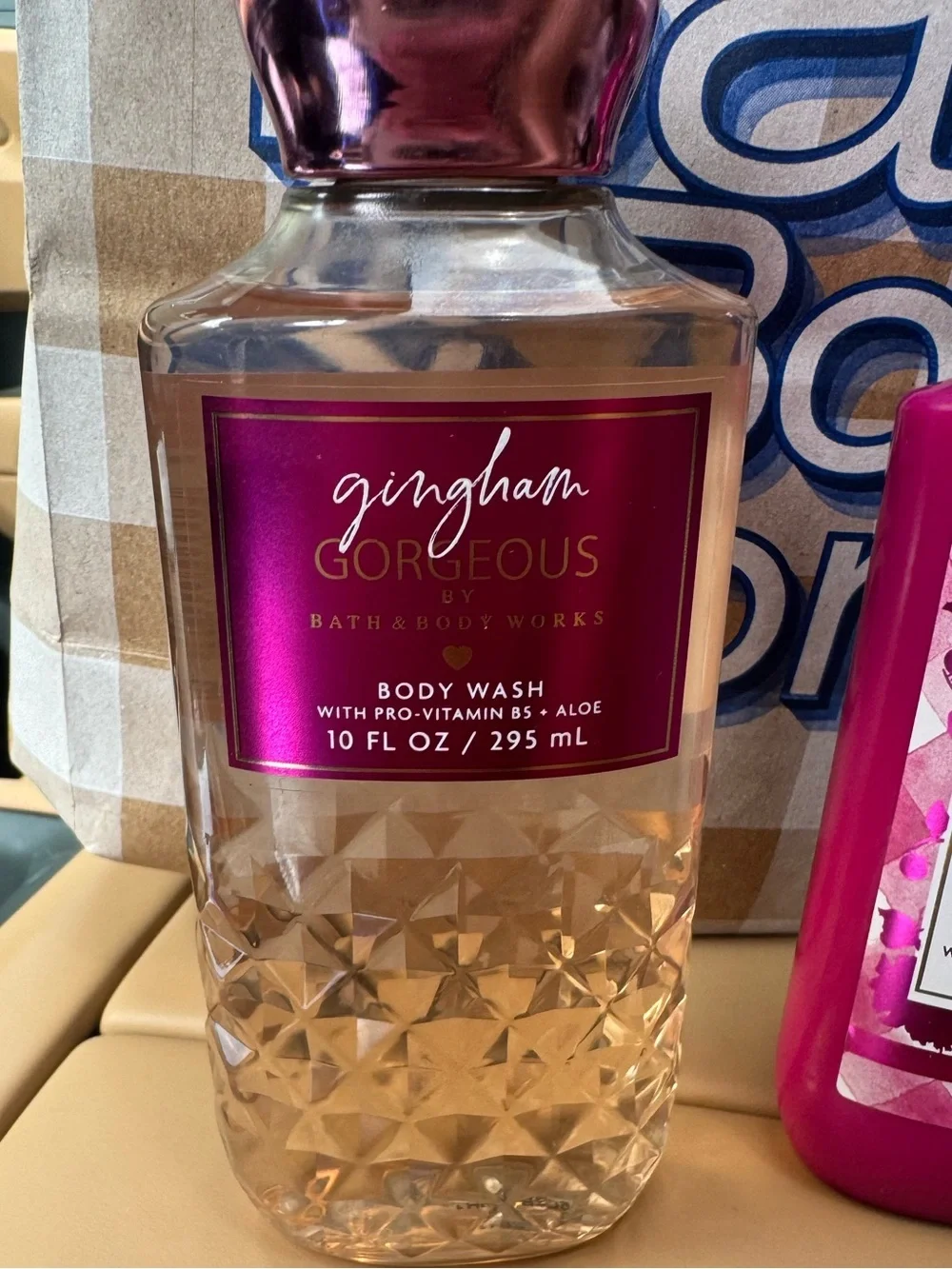 BATH & BODY WORKS GINGHAM GORGEOUS BODY WASH & BODY LOTION NEW 2 PIECE SET PINK